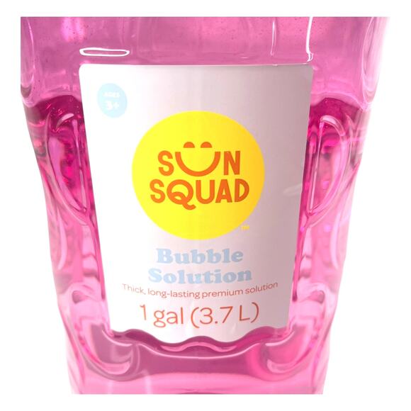 NEW Pink Bubble Solution 1 Gallon 128oz Sun Squad For Bubble Machines & Blowing - Picture 2 of 3